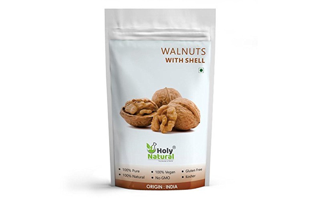 Holy Natural Walnuts With Shell    Pack  200 grams